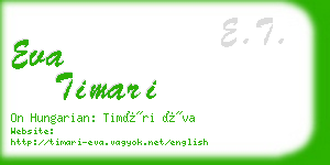 eva timari business card